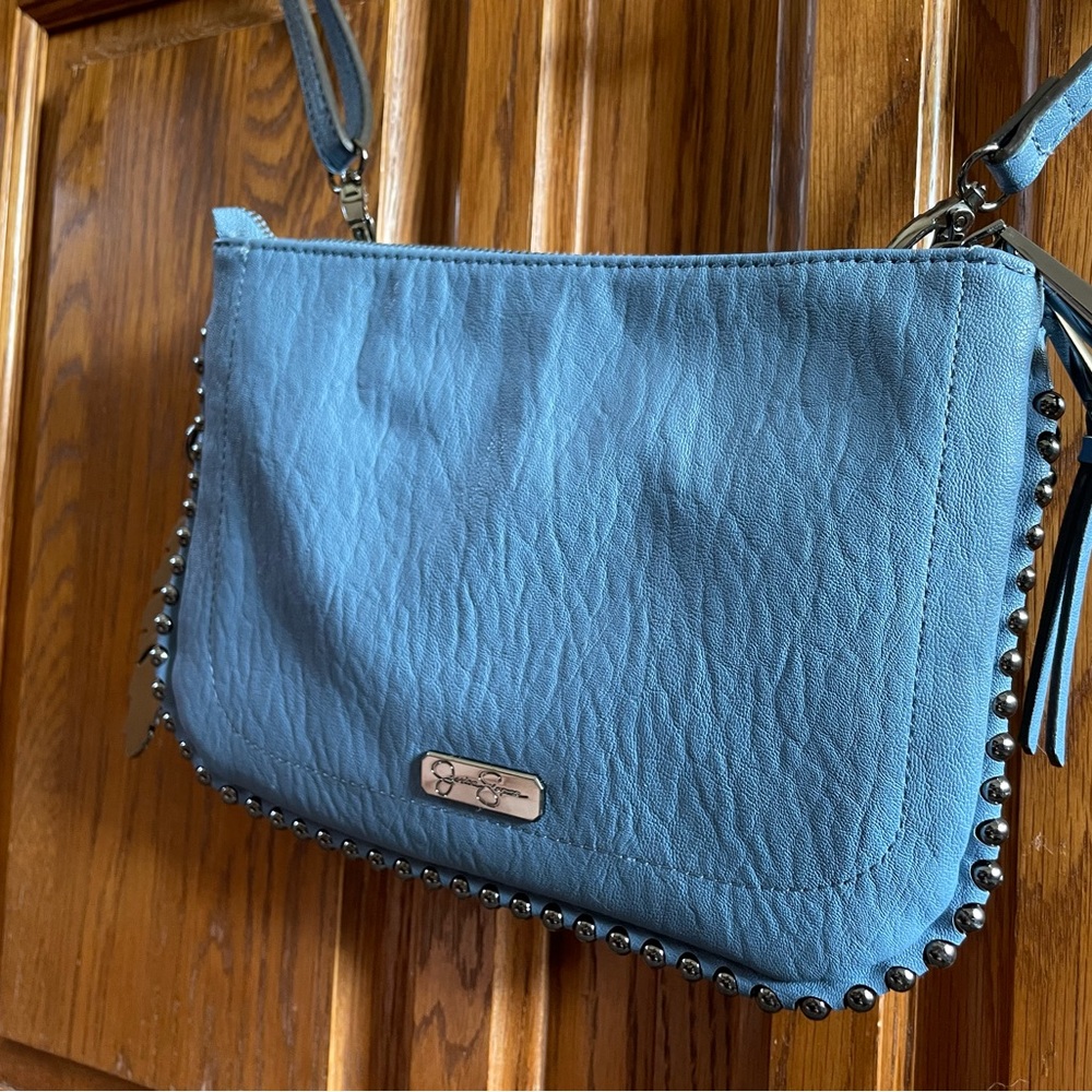 Pretty blue with black studs purse